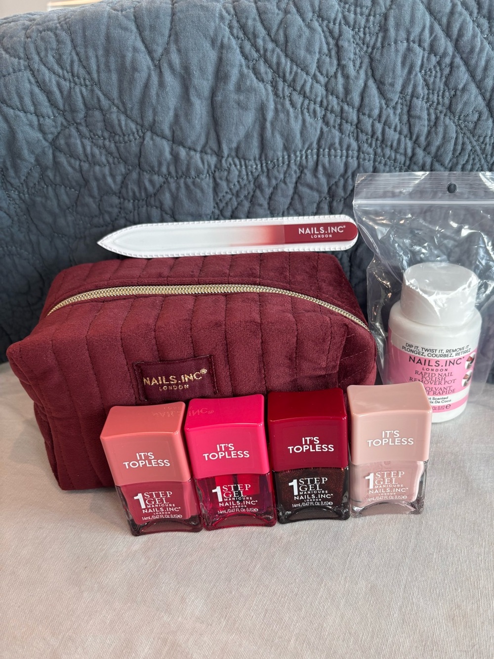 Nails Inc 1 Step Gel Manicure 7 Piece Nail Polish Set